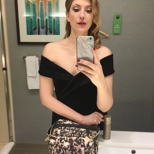 Eliza J Black Velvet full length size 4 evening